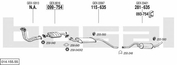 01415555 Bosal Exhaust system