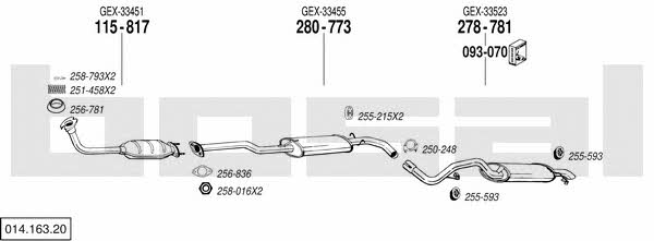 Bosal 014.163.20 Exhaust system 01416320