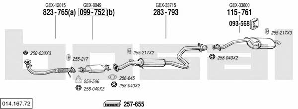 Bosal 014.167.72 Exhaust system 01416772