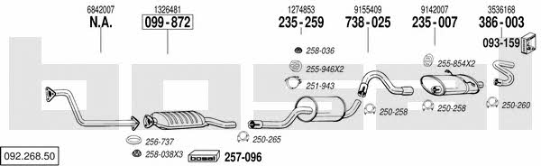 09226850 Bosal Exhaust system