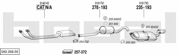 Bosal 092.268.55 Exhaust system 09226855