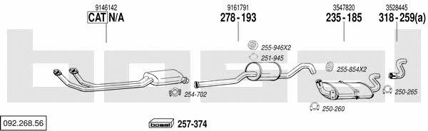 Bosal 092.268.56 Exhaust system 09226856