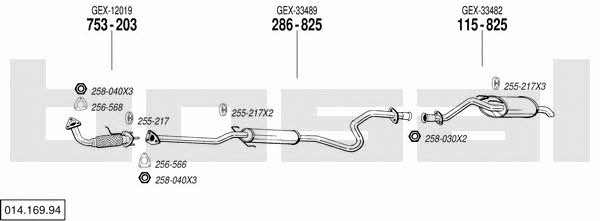 Bosal 014.169.94 Exhaust system 01416994