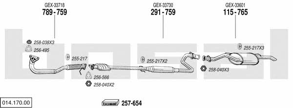 Bosal 014.170.00 Exhaust system 01417000