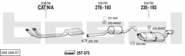 Bosal 092.268.57 Exhaust system 09226857
