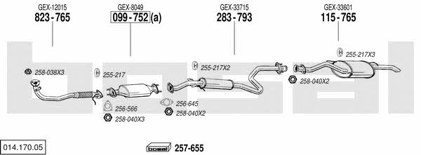  014.170.05 Exhaust system 01417005