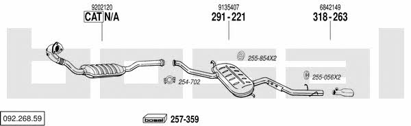 Bosal 092.268.59 Exhaust system 09226859
