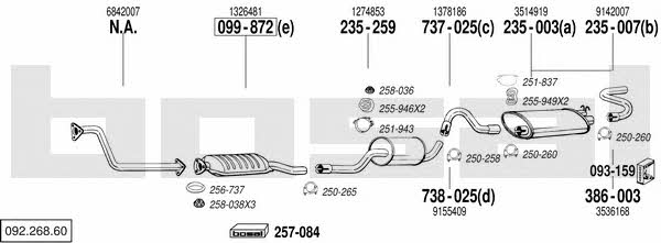  092.268.60 Exhaust system 09226860