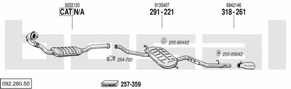 Bosal 092.280.50 Exhaust system 09228050