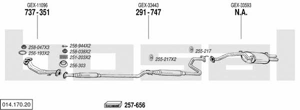  014.170.20 Exhaust system 01417020