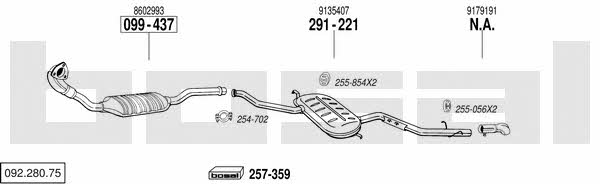 Bosal 092.280.75 Exhaust system 09228075