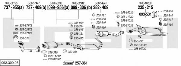  092.300.05 Exhaust system 09230005