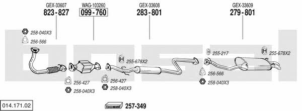 01417102 Bosal Exhaust system