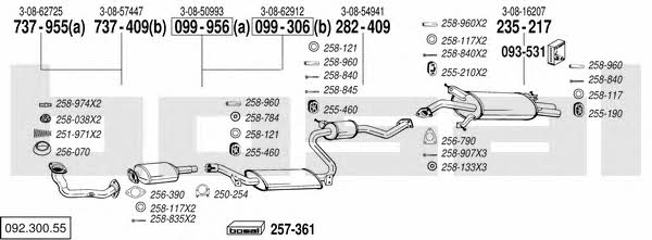  092.300.55 Exhaust system 09230055