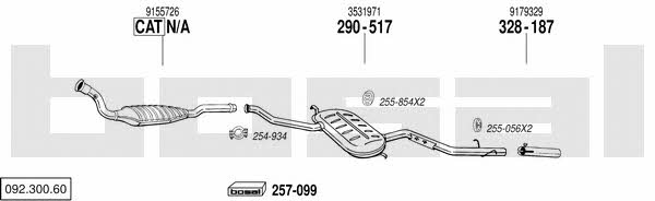Bosal 092.300.60 Exhaust system 09230060 09230060 Bosal Exhaust system