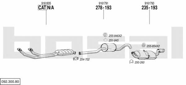 Bosal 092.300.80 Exhaust system 09230080