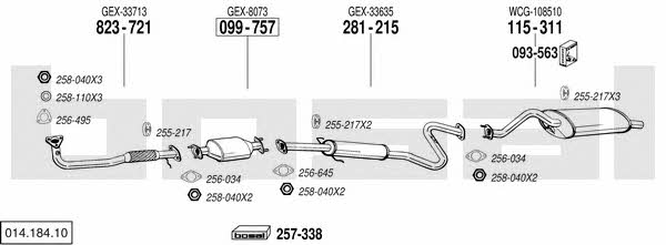 Bosal 014.184.10 Exhaust system 01418410
