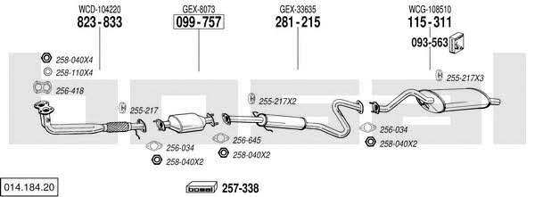 Bosal 014.184.20 Exhaust system 01418420