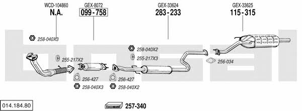  014.184.80 Exhaust system 01418480
