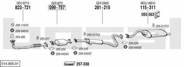 Bosal 014.900.01 Exhaust system 01490001