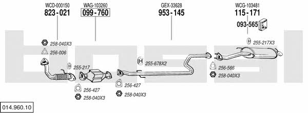  014.960.10 Exhaust system 01496010