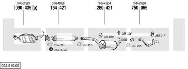 09291000 Bosal Exhaust system