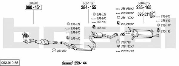 09291065 Bosal Exhaust system