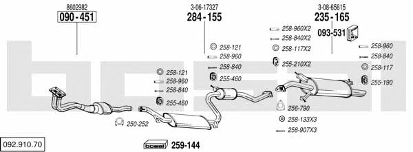09291070 Bosal Exhaust system