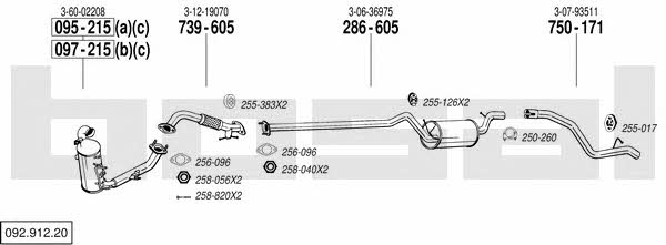Bosal 092.912.20 Exhaust system 09291220