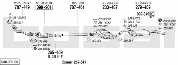 09020290 Bosal Exhaust system