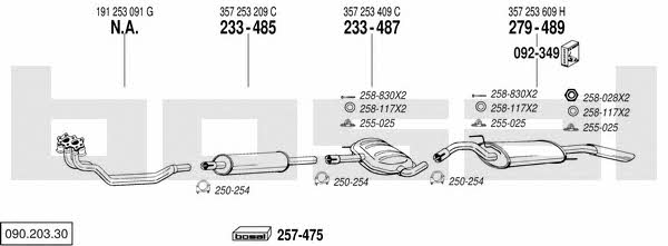 09020330 Bosal Exhaust system