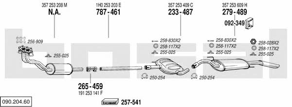 09020460 Bosal Exhaust system
