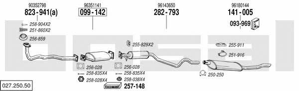  027.250.50 Exhaust system 02725050