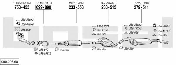  090.206.60 Exhaust system 09020660