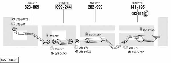 Bosal 027.900.03 Exhaust system 02790003
