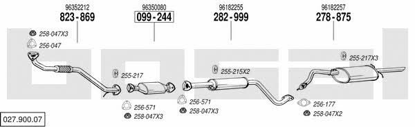  027.900.07 Exhaust system 02790007