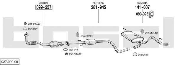  027.900.09 Exhaust system 02790009