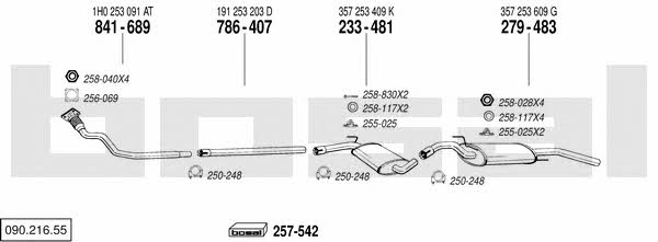  090.216.55 Exhaust system 09021655