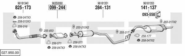 Bosal 027.950.00 Exhaust system 02795000
