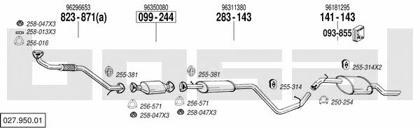  027.950.01 Exhaust system 02795001