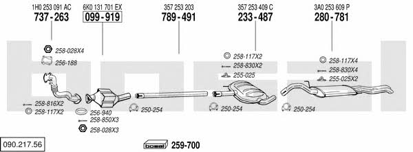  090.217.56 Exhaust system 09021756