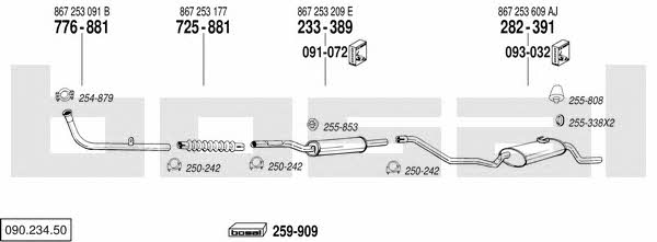 Bosal 090.234.50 Exhaust system 09023450