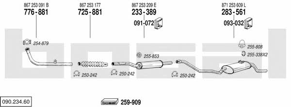  090.234.60 Exhaust system 09023460