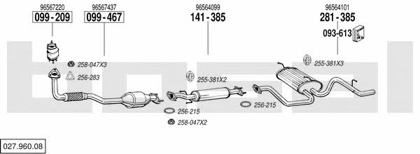  027.960.08 Exhaust system 02796008