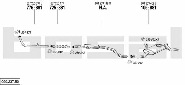  090.237.50 Exhaust system 09023750