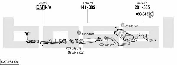  027.981.00 Exhaust system 02798100