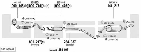  027.985.02 Exhaust system 02798502