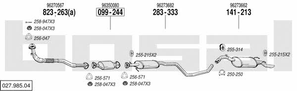  027.985.04 Exhaust system 02798504