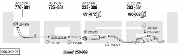  090.249.05 Exhaust system 09024905