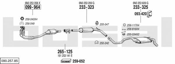 Bosal 090.257.85 Exhaust system 09025785 09025785 Bosal Exhaust system